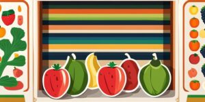 Canasta de frutas y verduras frescas