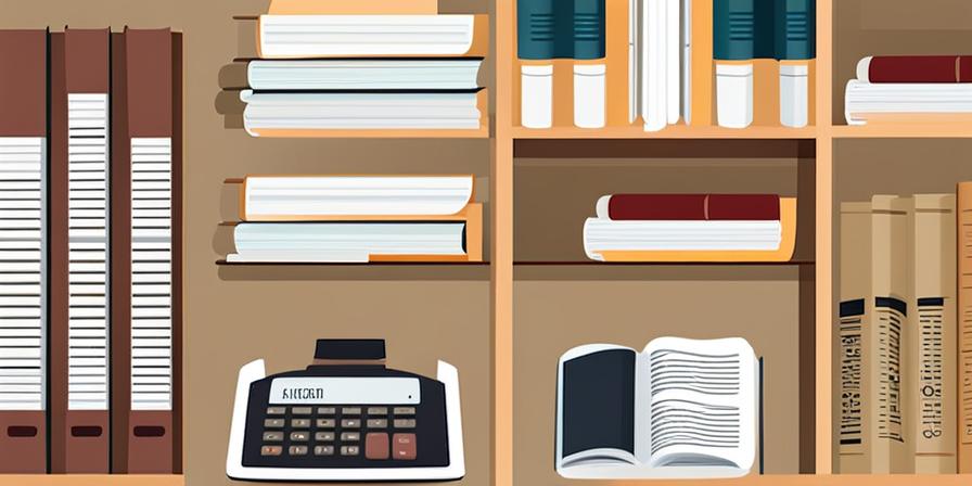 Un escritorio con libros y una calculadora para estudiar y trabajar