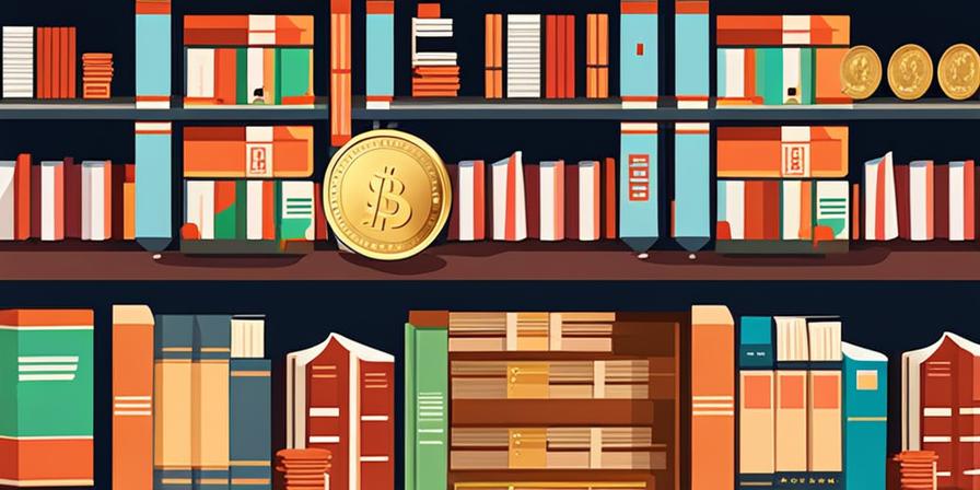 Hucha con monedas rodeada de libros sobre finanzas