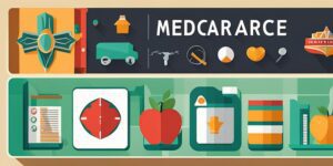 Iconos de salud y "Medicare" destacado