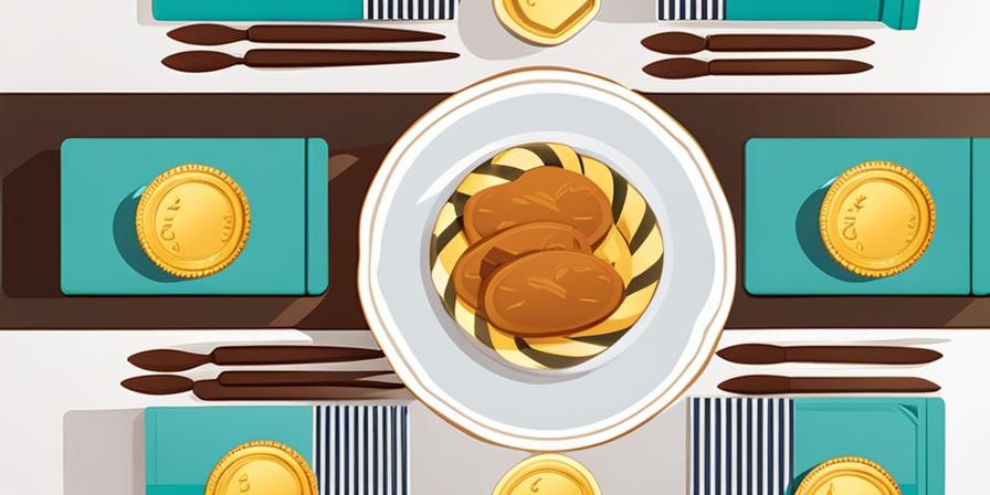 Mesa con comida variada y billetera con monedas