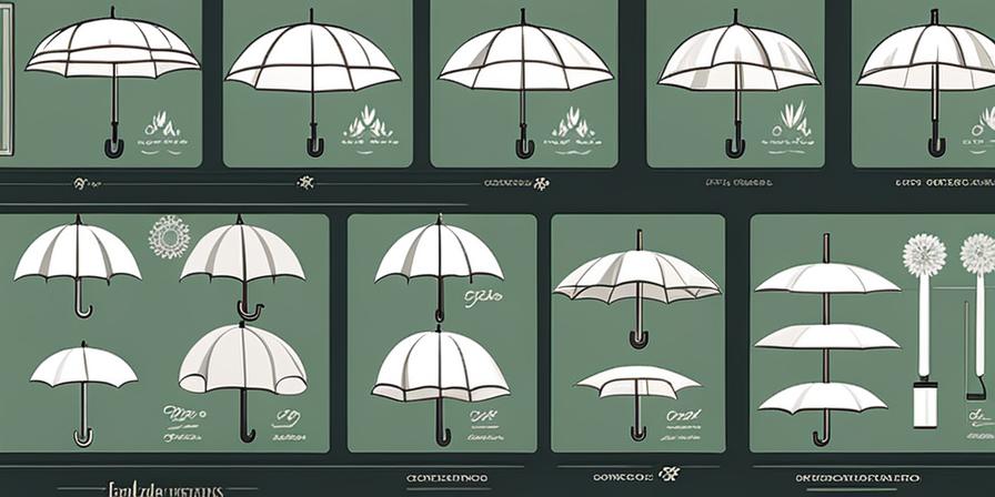 Paraguas protegiendo símbolos de acciones